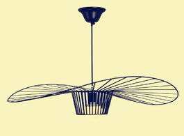 Foto van Lampen verlichting nordic iron art straw hat pendant light creative suspension e27 hanging lights fo