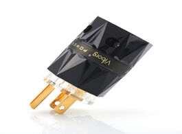Foto van Elektronica high quality viborg vm503g clear 24k gold plated pure copper us ac power plug connector 