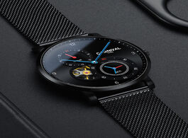 Foto van Horloge genuine carnival all black watch men s mechanical waterproof automatic hollow fashion trend 