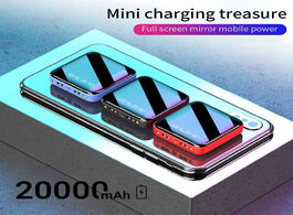Foto van Telefoon accessoires 20000mah power bank portable charging poverbank mobile phone led mirror back ex