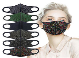 Foto van Beveiliging en bescherming flash diamond rhinestone adult mask reusable breathable protective masks 