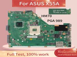 Foto van Computer x55a hm70 for asus laptop motherboard rev 2.1 sjtnv pga 989 ddr3 notebook mainboard