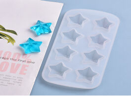 Foto van Sieraden diy crystal epoxy resin mold eight pointed star three dimensional translucent table jewelry