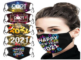Foto van Baby peuter benodigdheden headband mondkapjes 2021 happy new years adult mask washable reusable poll