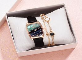 Foto van Horloge relojes para mujer ladies leather watch luxury watches quartz marble dial casual women brace