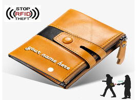 Foto van Tassen drop shipping leather short rfid blocking wallets