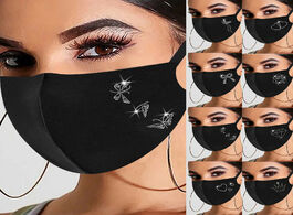 Foto van Baby peuter benodigdheden headband masques 1pc breathable face mask women s fashionable hot diamond 