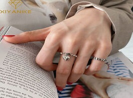 Foto van Sieraden xiyanike 925 sterling silver hot sale korean love chain ring female retro light luxury cute