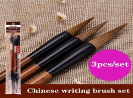 Foto van Huis inrichting 3pcs chinese calligraphy sumi drawing kanji brush set jian hao goat wolf hair