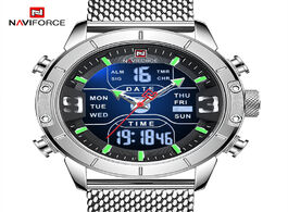 Foto van Horloge naviforce men s watch luxury brand military sports watches quartz digital analog dual displa