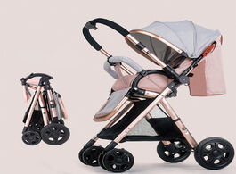 Foto van Baby peuter benodigdheden 2020 new high landscape light weight four wheel stroller can sit and lie i