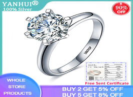 Foto van Sieraden with certificate luxury 18k white gold ring original 2.0ct zirconia diamond wedding band si