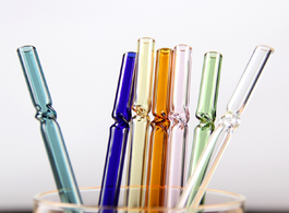 Foto van Huis inrichting free shipping hand made glass straw 10pcs lot multi color