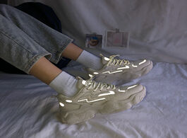 Foto van Schoenen 2020 autumn sneakers women chunky high heels wedge platform casual shoes fluorescent ladies