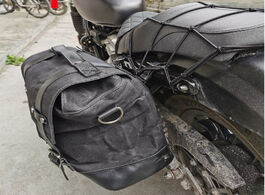 Foto van Tassen retro locomotive side bag universal waterproof motorcycle canvas knight saddle