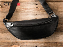 Foto van: Tassen aetoo leather trend men s one shoulder bag head slant simple hundred with chest soft small