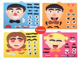 Foto van Speelgoed kindergarden diy expressions handicraft toys felt fabric handmade stickers emotion change 