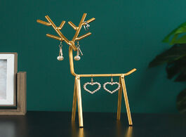 Foto van Huis inrichting w g nordic simple iron geometric deer jewelry rack creative home table earrings neck