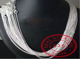 Foto van Sieraden 10pcs lot promotion! wholesale 925 sterling silver necklace fine jewelry rolo chain 1mm 16 