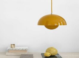 Foto van Lampen verlichting danish designer pendent light verner panton flowerpot yellow pendant lamp creativ