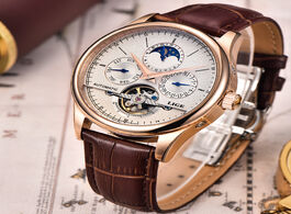 Foto van Horloge lige men watch top brand mens mechanical watches automatic tourbillon skeleton calendar relo