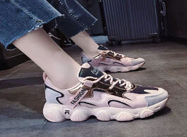 Foto van Schoenen 2020 women platform white sneakers tenis female fashion brand designers woman casual chunky