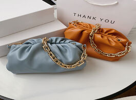 Foto van Tassen unixinu gold chain pu leather bag for women 2020 summer armpit lady shoulder handbags female 