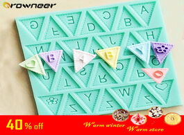 Foto van Huis inrichting letters mold triangle alphabet silicone baking mould cupcake decorating tool fondant