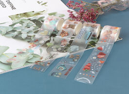 Foto van Huis inrichting 1pcs handmade decorative washi tape transparent label stickers vintage old object bu
