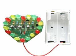 Foto van Elektronica 1set love heart shaped colorful led flash light kits diy electronic lamp production repa