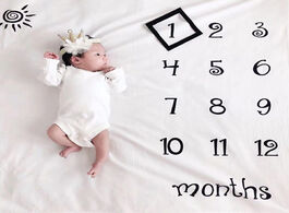 Foto van Baby peuter benodigdheden milestone photography props newborn blanket monthly growth background clot