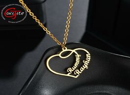 Foto van Sieraden goxijite personalized double heart name necklace customized gold 2 names necklaces jewelry 