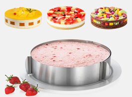 Foto van Huis inrichting 1pc adjustable dessert cake 3d mould retractable baking tool set size circle mousse 