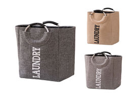 Foto van Huis inrichting storage box foldable household basket laundry dirt clothes bag coffee dark gray