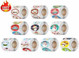 Foto van Kantoor school benodigdheden 500pcs roll merry christmas snowman handmade sticker gift box package s
