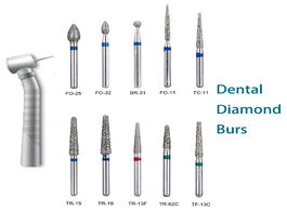 Foto van Schoonheid gezondheid 10pcs dental diamond burs drill dentistry high speed handpiece handle diameter