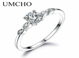 Foto van Sieraden umcho silver 925 jewelry luxury bridal cubic zirconia rings for women solitaire engagement 