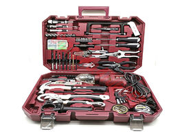 Foto van Auto motor accessoires hand tool set general household repair kit with plastic toolbox storage case 