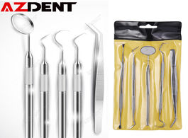 Foto van Schoonheid gezondheid azdent dental mirror stainless steel tool set mouth kit instrument pick dentis