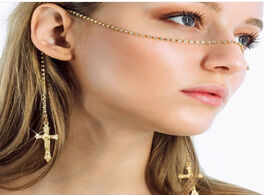 Foto van Sieraden fashion design simple one row rhinestone cross pendant face chain jewelry for women party l