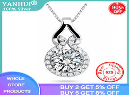 Foto van Sieraden luxury 2ct lab diamond zirconia gem pendant necklace 925 sterling silver statement women fi