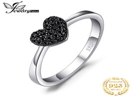 Foto van Sieraden jewelrypalace heart natural black spinel ring 925 sterling silver rings for women engagemen