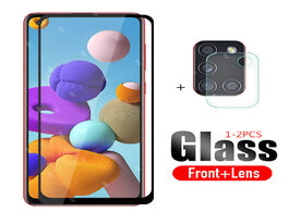 Foto van Telefoon accessoires 2 in 1 protective glass for samsung a21s 2020 camera lens protector galaxy a 21