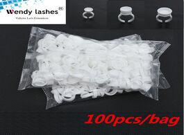 Foto van Schoonheid gezondheid eyelash extension glue rings 100pcs bag makeup tools kit professional lash sup