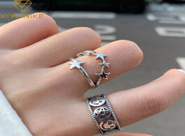 Foto van Sieraden xiyanike 925 sterling silver new fashion opening rings vintage star pentagram smiling face 