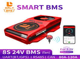 Foto van Elektronica 18650 smart bms 8s 24v 80a 100a 120a bluetooth 485 to usb device ntc uart software togth
