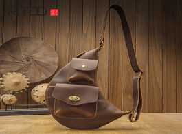 Foto van Tassen aetoo handmade leather chest bag men s casual messenger personality trend shoulder