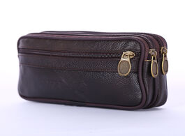 Foto van Tassen men s fanny pack male coin purse soft pu leather waterproof casual mobile phone man waist pac
