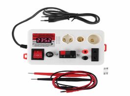 Foto van Gereedschap led lamp bulb light voltage power quick fast tester for e27 b22 e14 test box with sound 