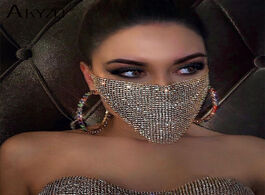 Foto van Sieraden 2020 fashion fishing net rhinestone mask masquerade face jewelry masks women party accessor